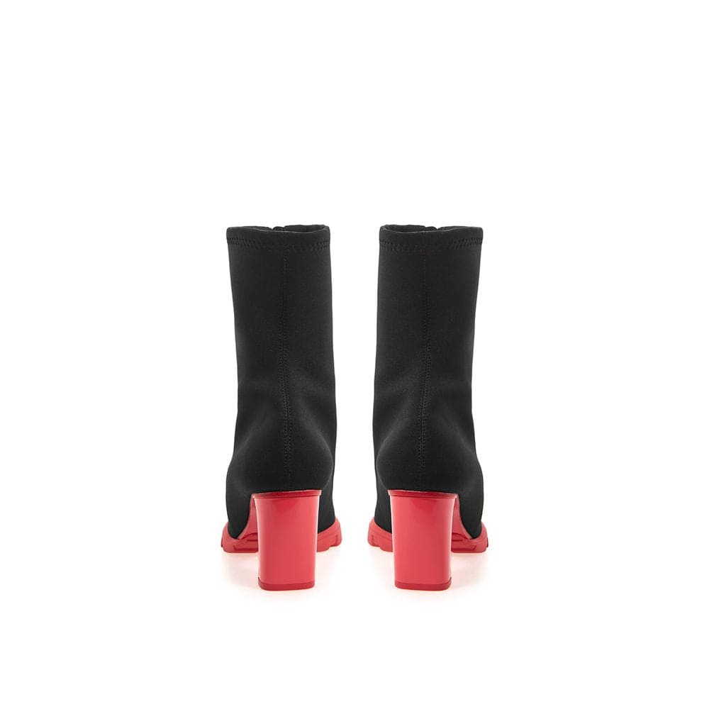 Alexander McQueen Black Neoprene Ankle Boots