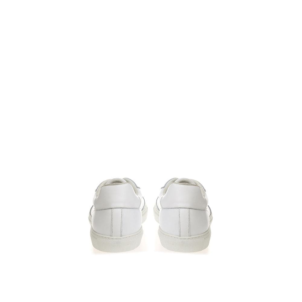 Roberto Cavalli White Leather Low Top Sneakers