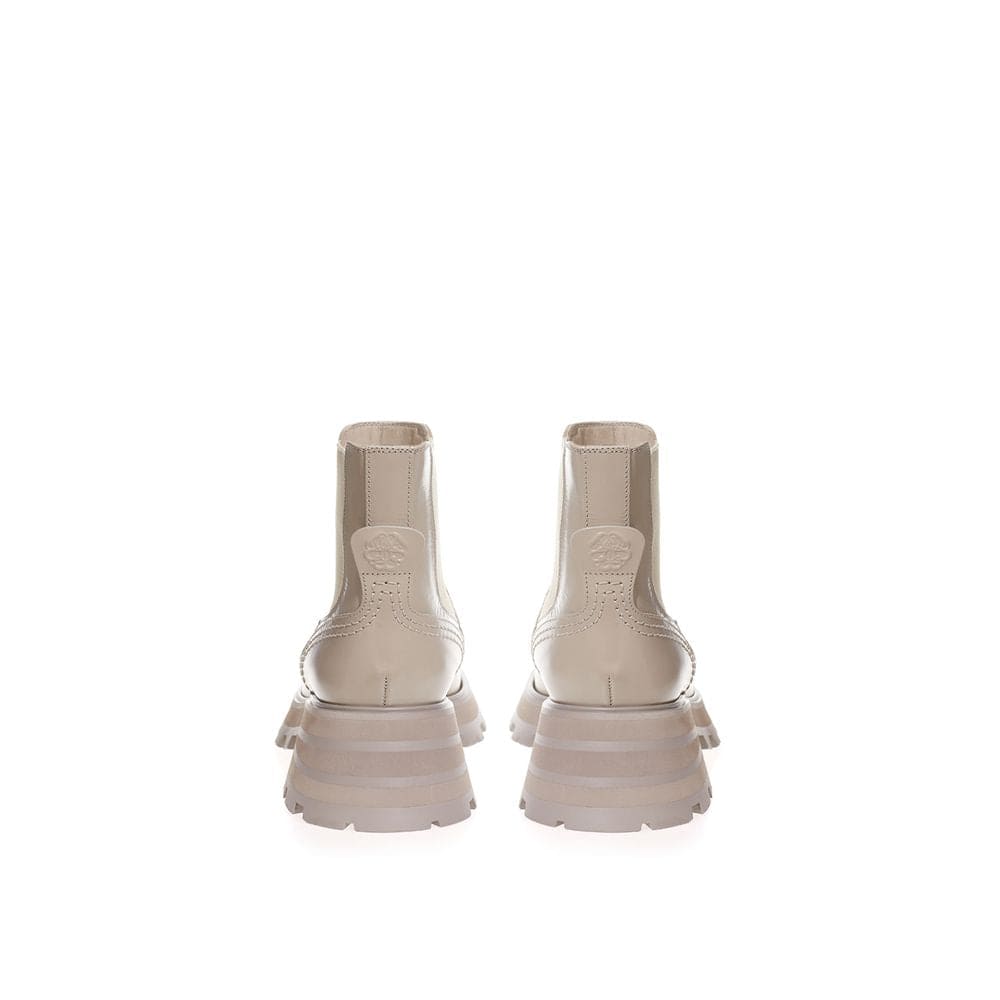 Alexander McQueen Beige Leather Chelsea Boots