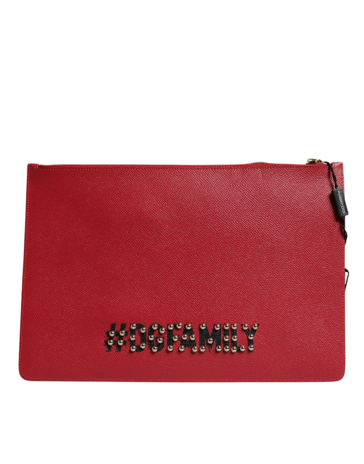 Pochette en cuir ornée Dolce &amp; Gabbana rouge #DGFamily