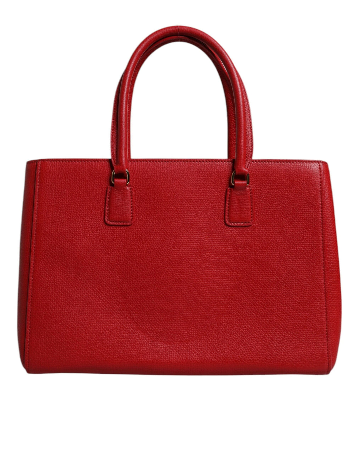 Sac à main Dolce &amp; Gabbana en cuir de veau rouge avec plaque logo