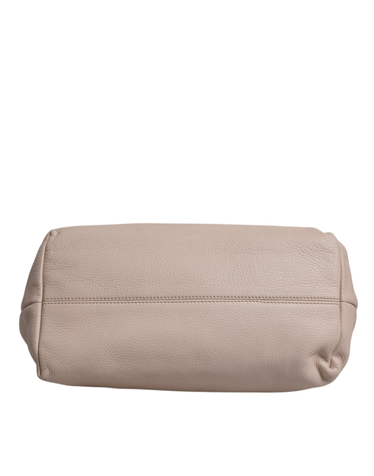 Sac fourre-tout à poignée supérieure en cuir de cerf rose clair Dolce &amp; Gabbana avec plaque logo