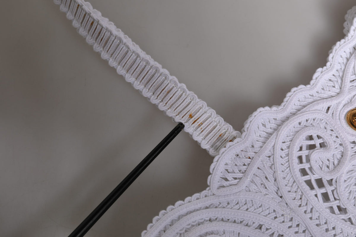 Sac cabas Beatrice en dentelle Cordonetto blanc Dolce &amp; Gabbana