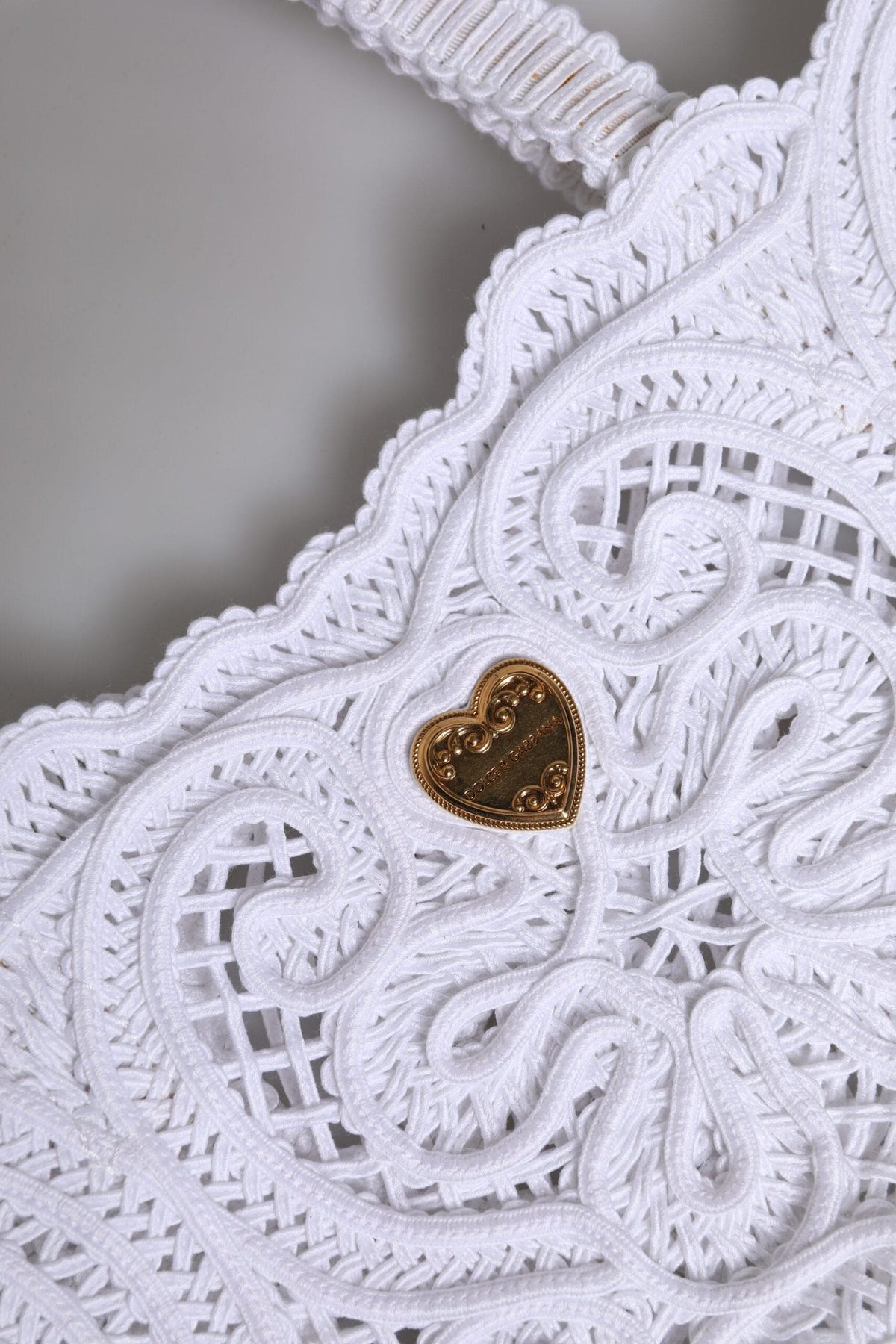 Sac cabas Beatrice en dentelle Cordonetto blanc Dolce &amp; Gabbana
