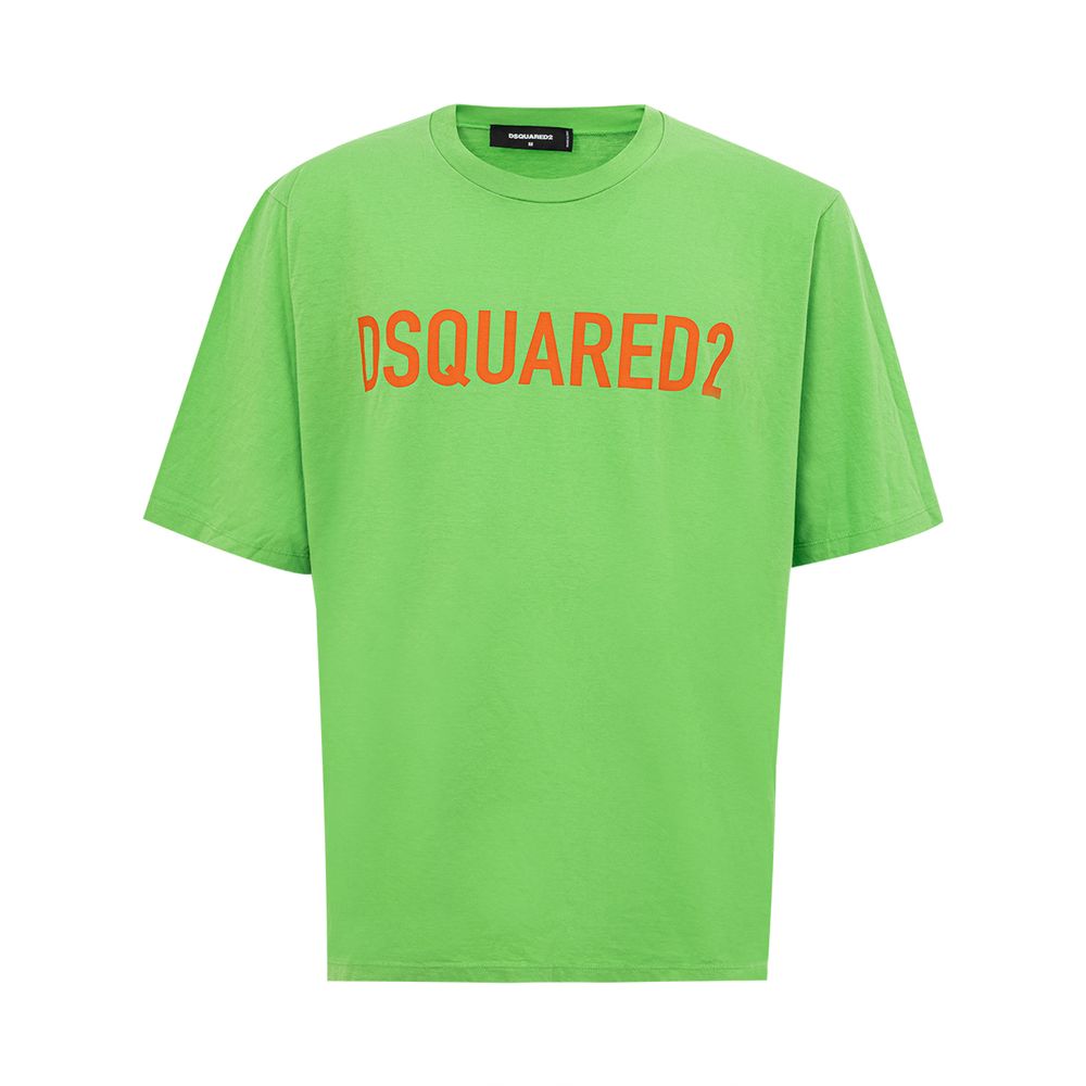 T-shirt en coton vert électrique Dsquared² pour homme