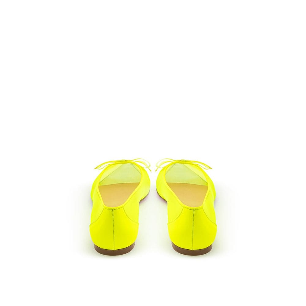 Christian Louboutin Yellow Mesh Ballet Flats