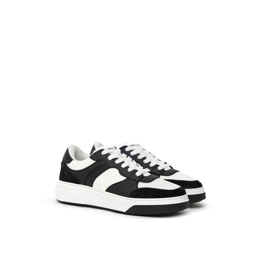 Baskets en cuir noir et blanc Dsquared²