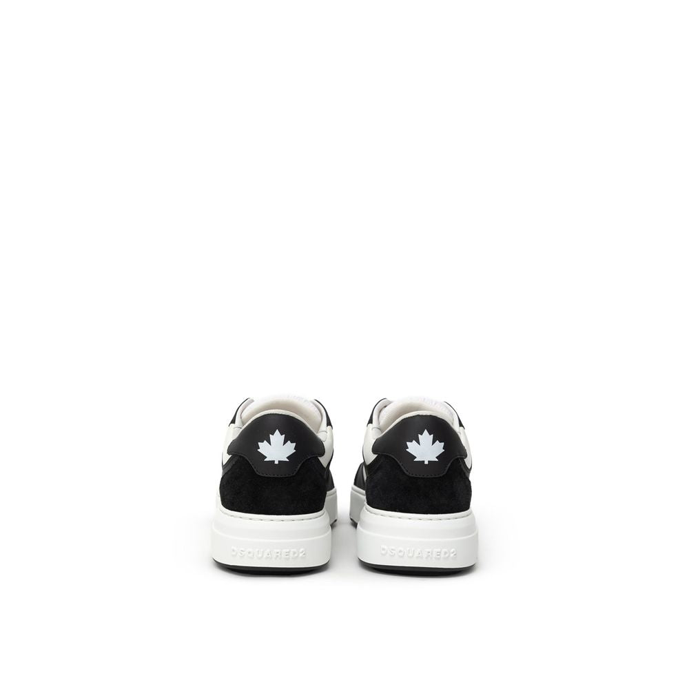 Baskets en cuir noir et blanc Dsquared²