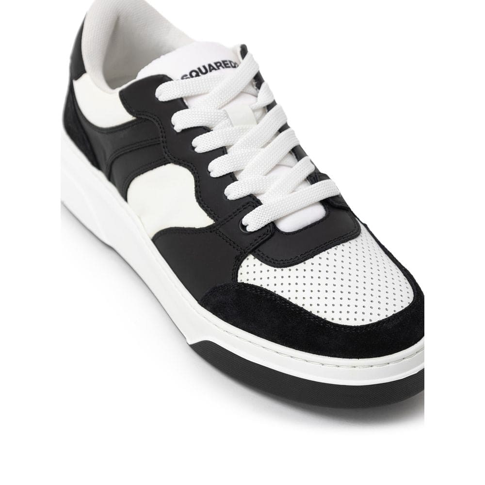 Baskets en cuir noir et blanc Dsquared²