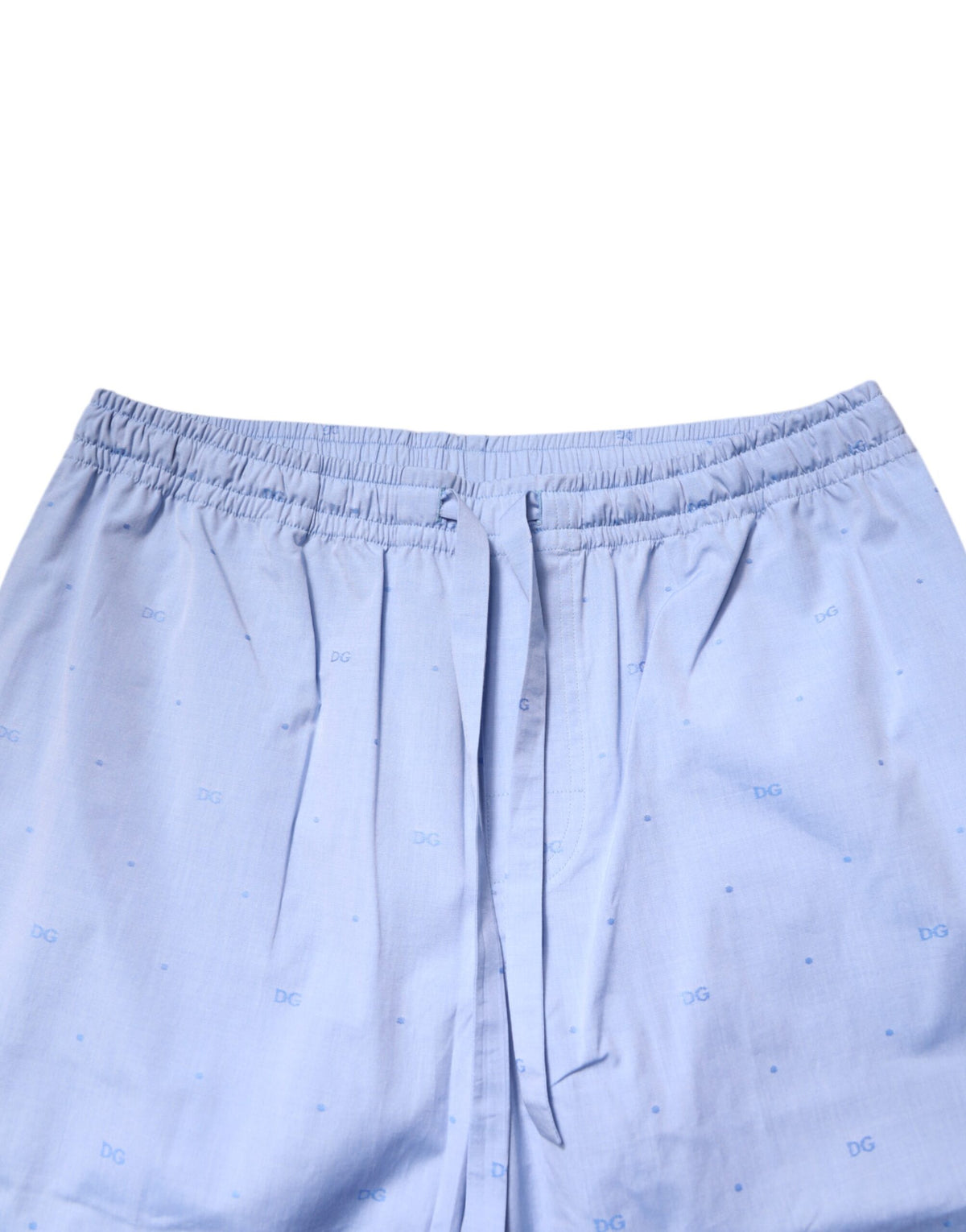 Dolce & Gabbana Light Blue DG Logo Cotton Men Pajama Set Sleepwear