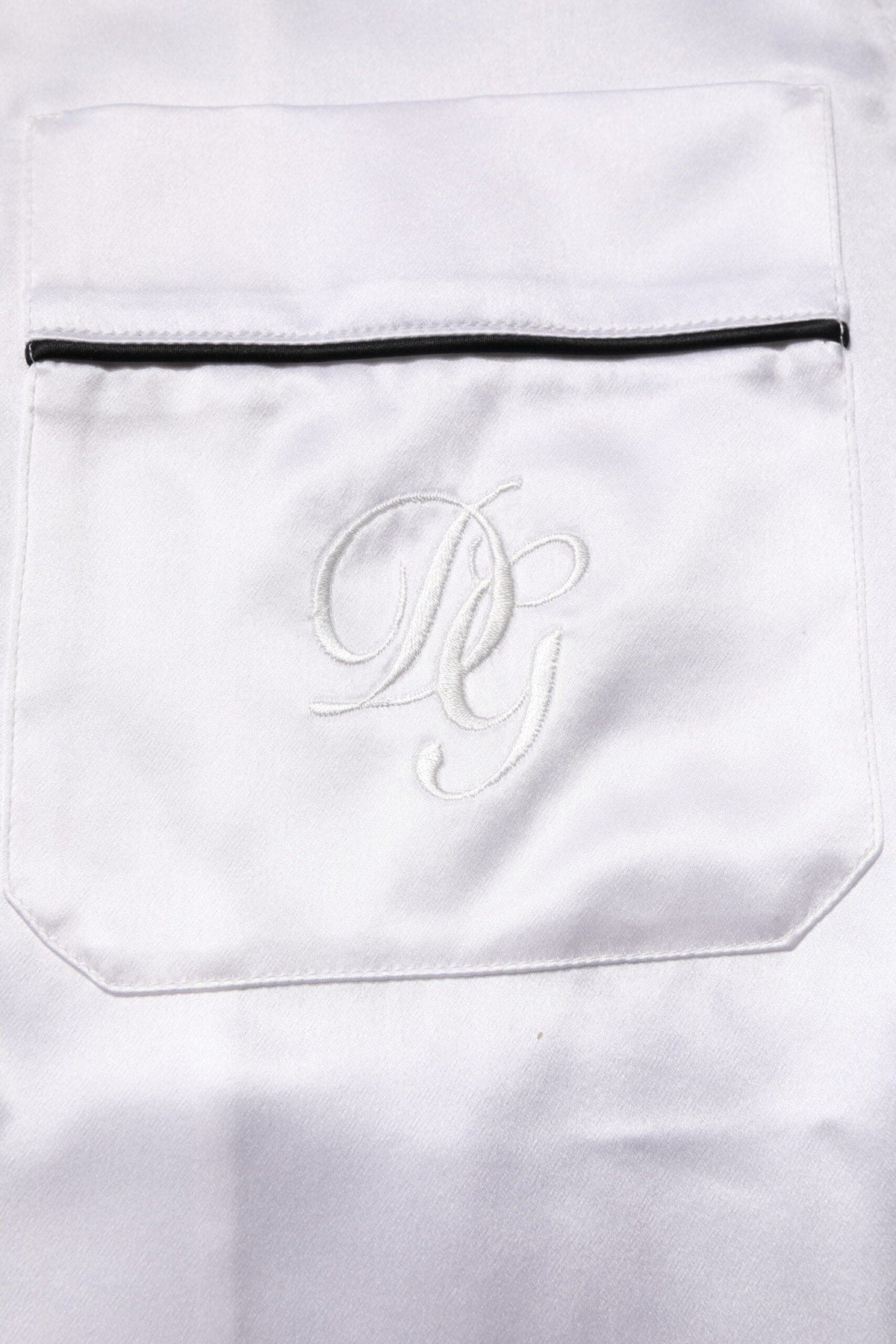 Dolce & Gabbana White Satin Silk Men Pajama Set Sleepwear