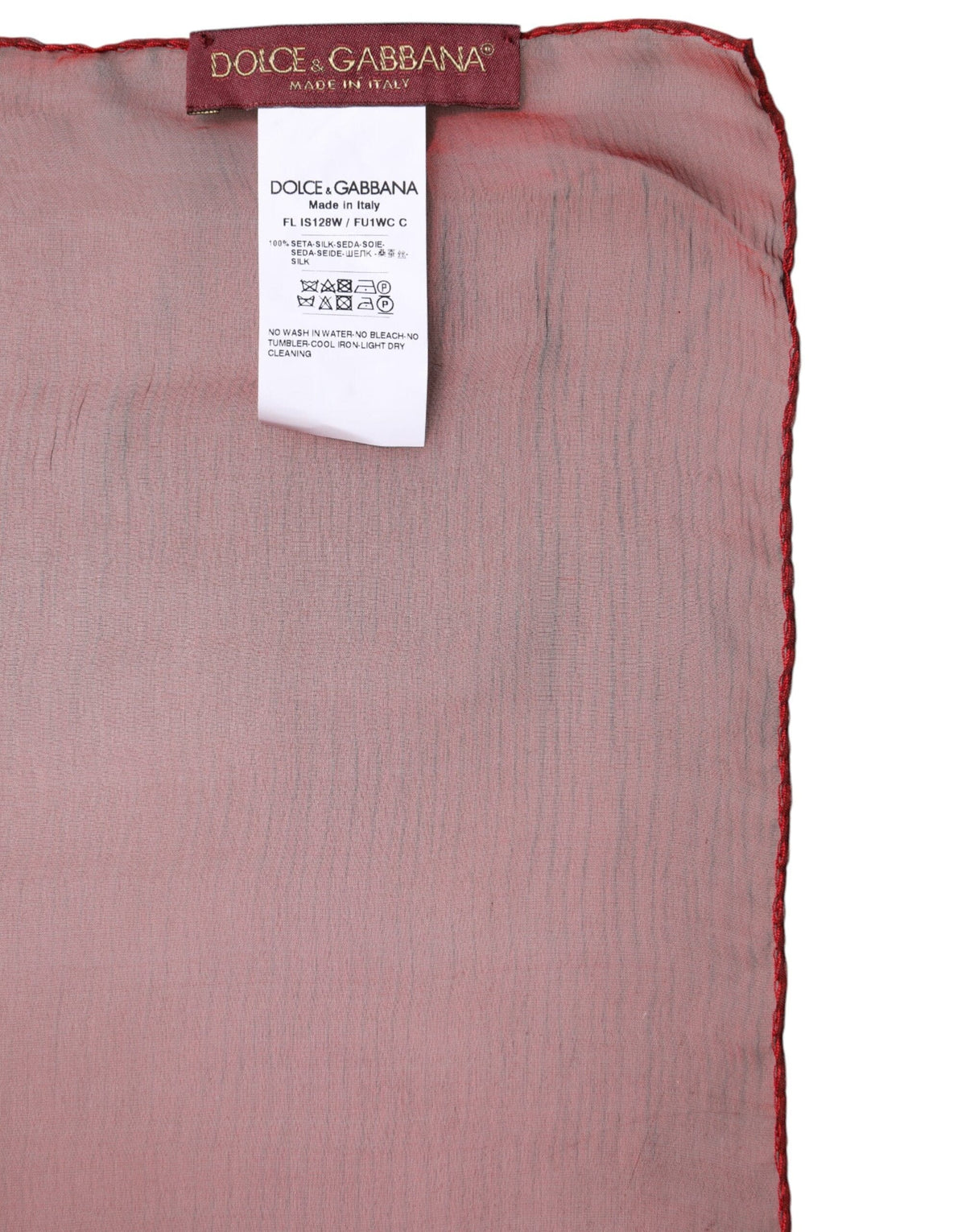 Dolce & Gabbana Red Silk Rectangle Women Wrap Shawl Scarf