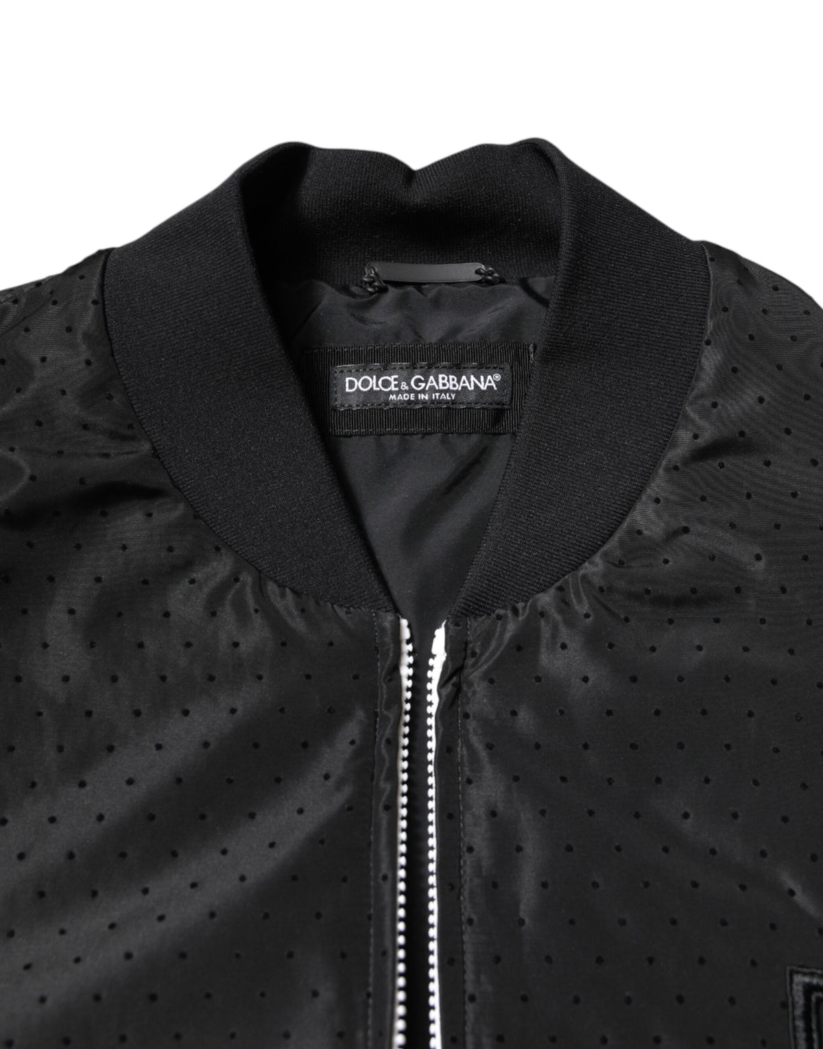 Dolce & Gabbana Black Long Sleeves Full Zip Bomber Jacket