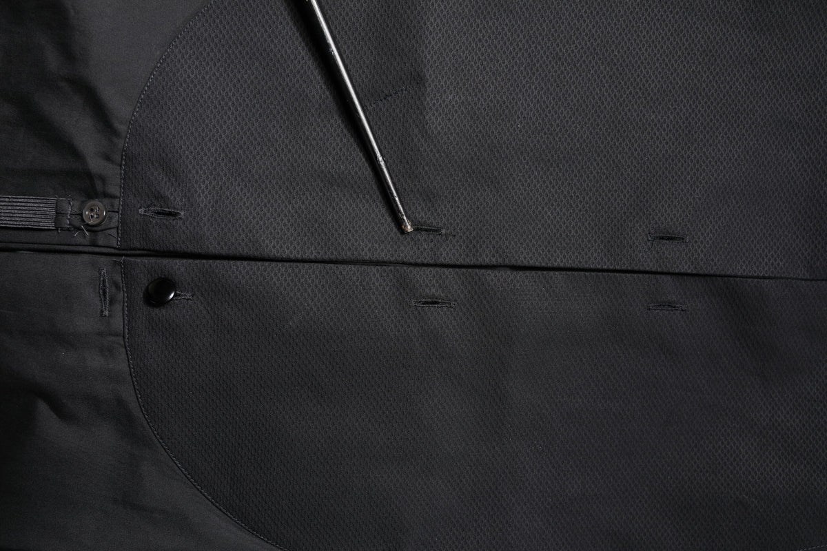 Emporio Armani Black Cotton Long Sleeves Formal Dress Shirt