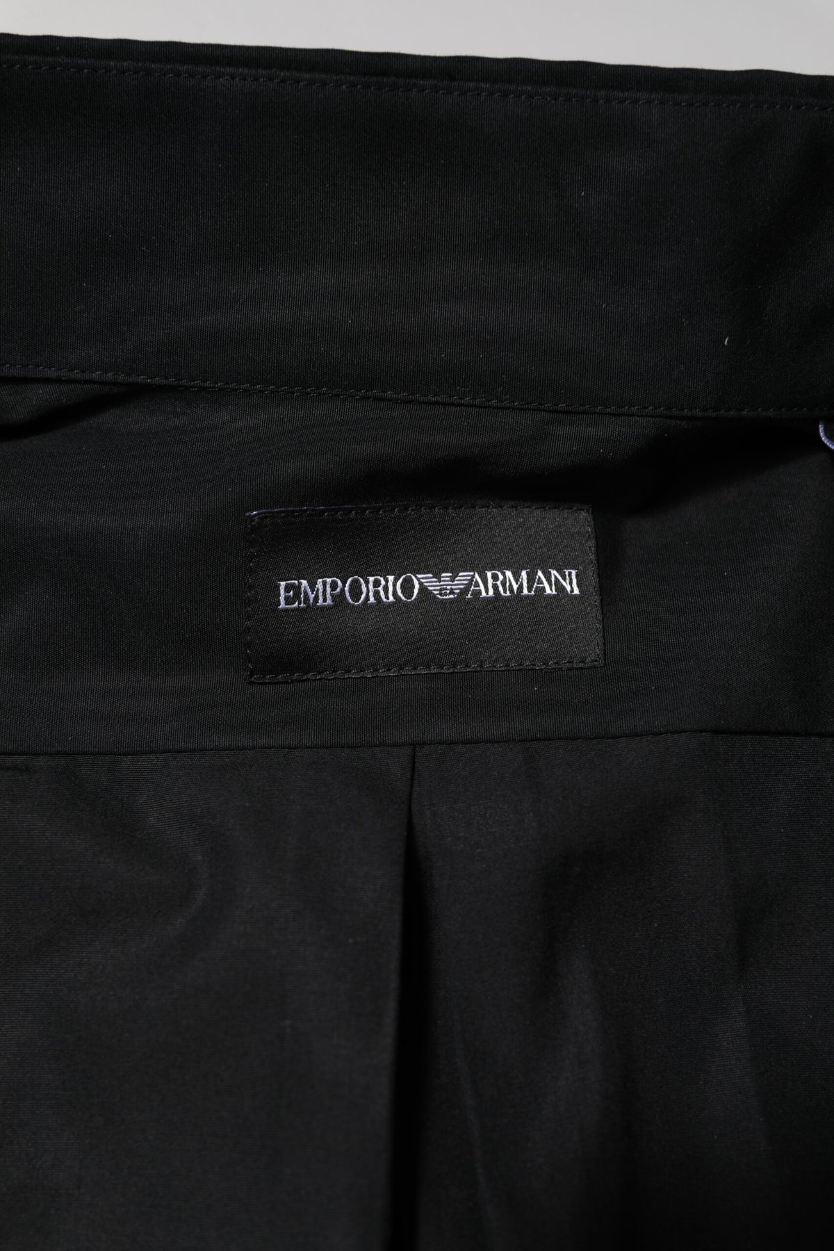 Emporio Armani Black Cotton Long Sleeves Men Formal Dress Shirt