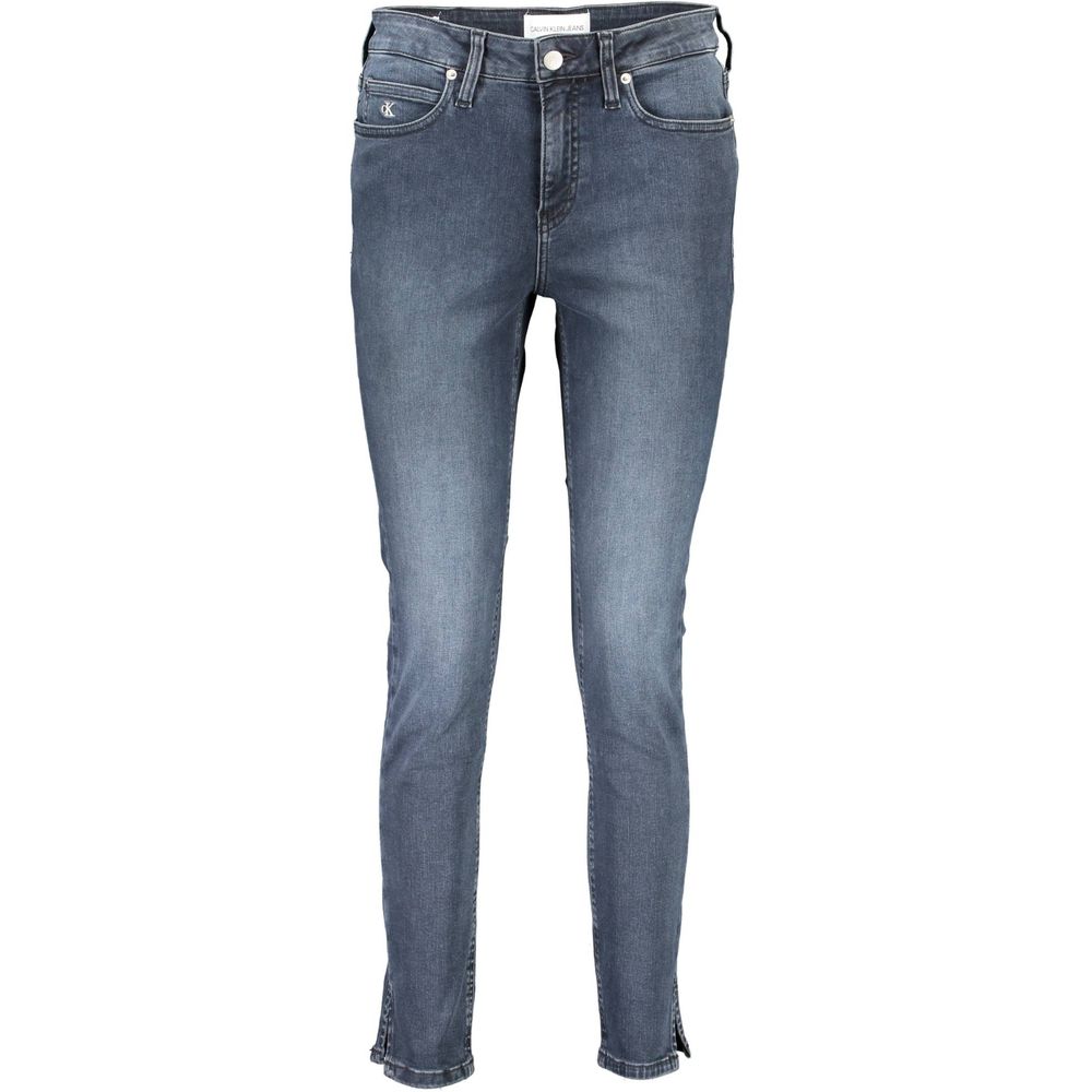 Calvin Klein Blu Cotton Women Skinny Jean