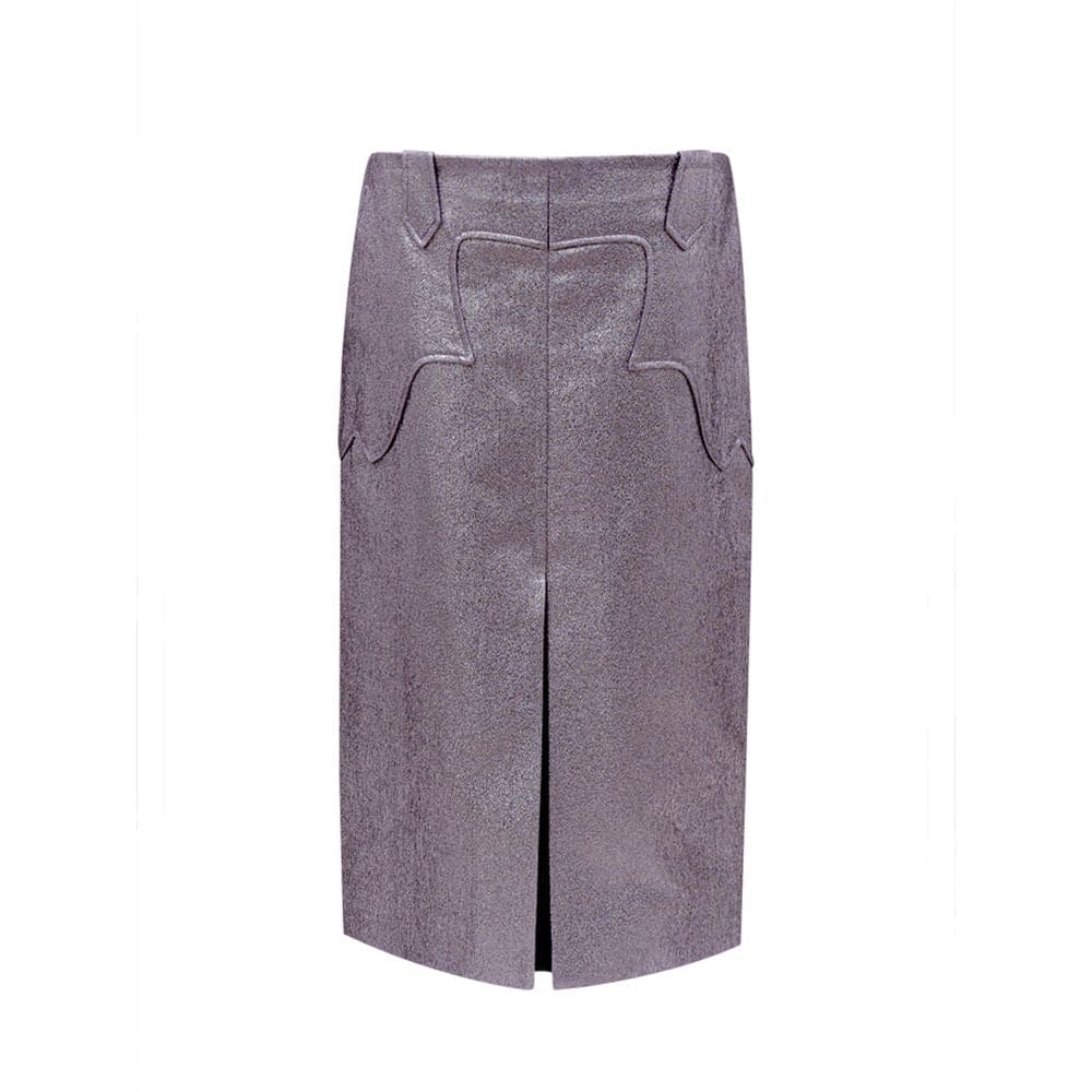 Tom Ford Purple Polyamide Midi Skirt