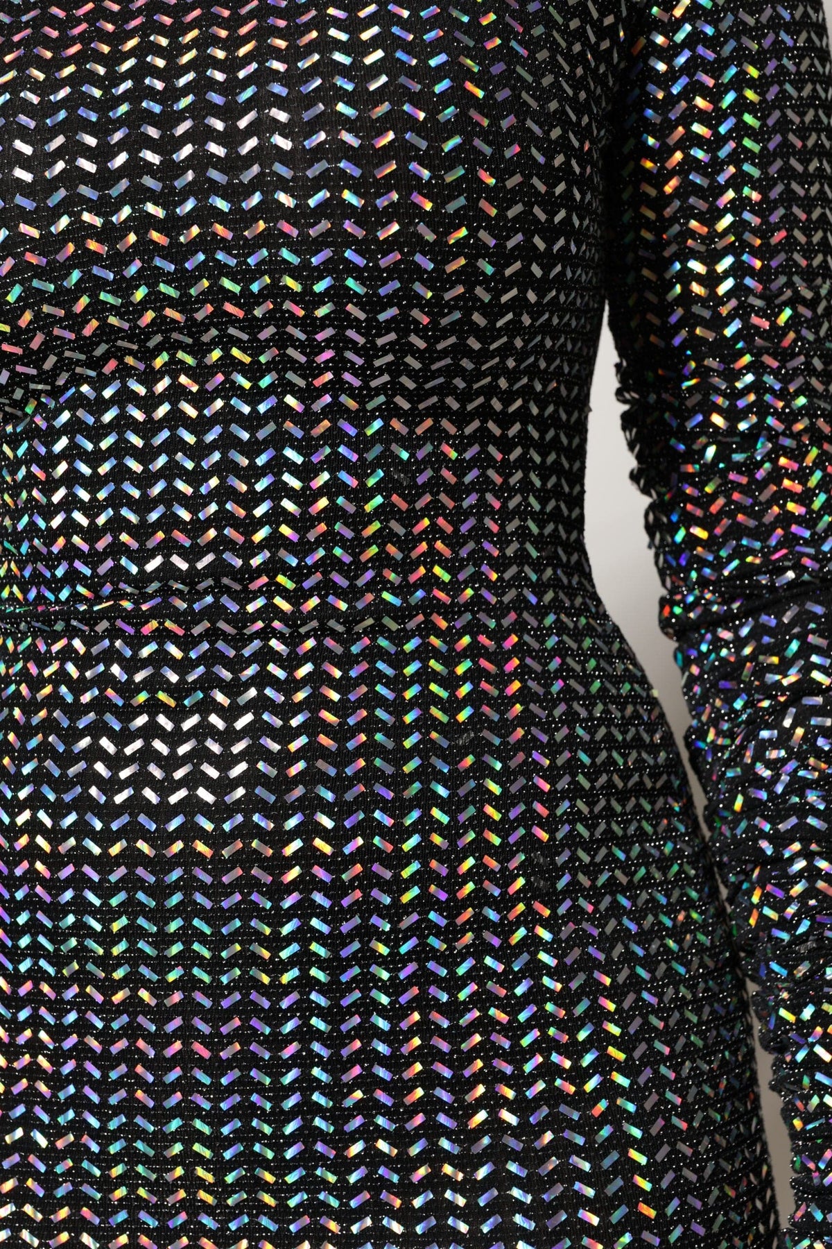 Mini-robe moulante en nylon noir à ornements Dolce &amp; Gabbana