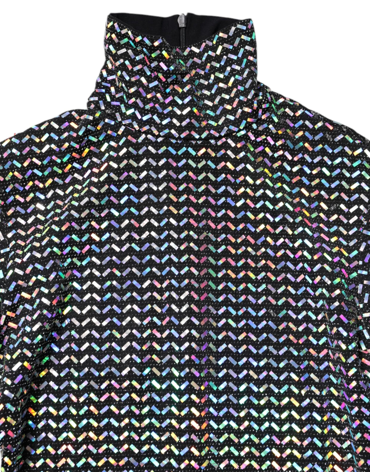 Mini-robe moulante en nylon noir à ornements Dolce &amp; Gabbana