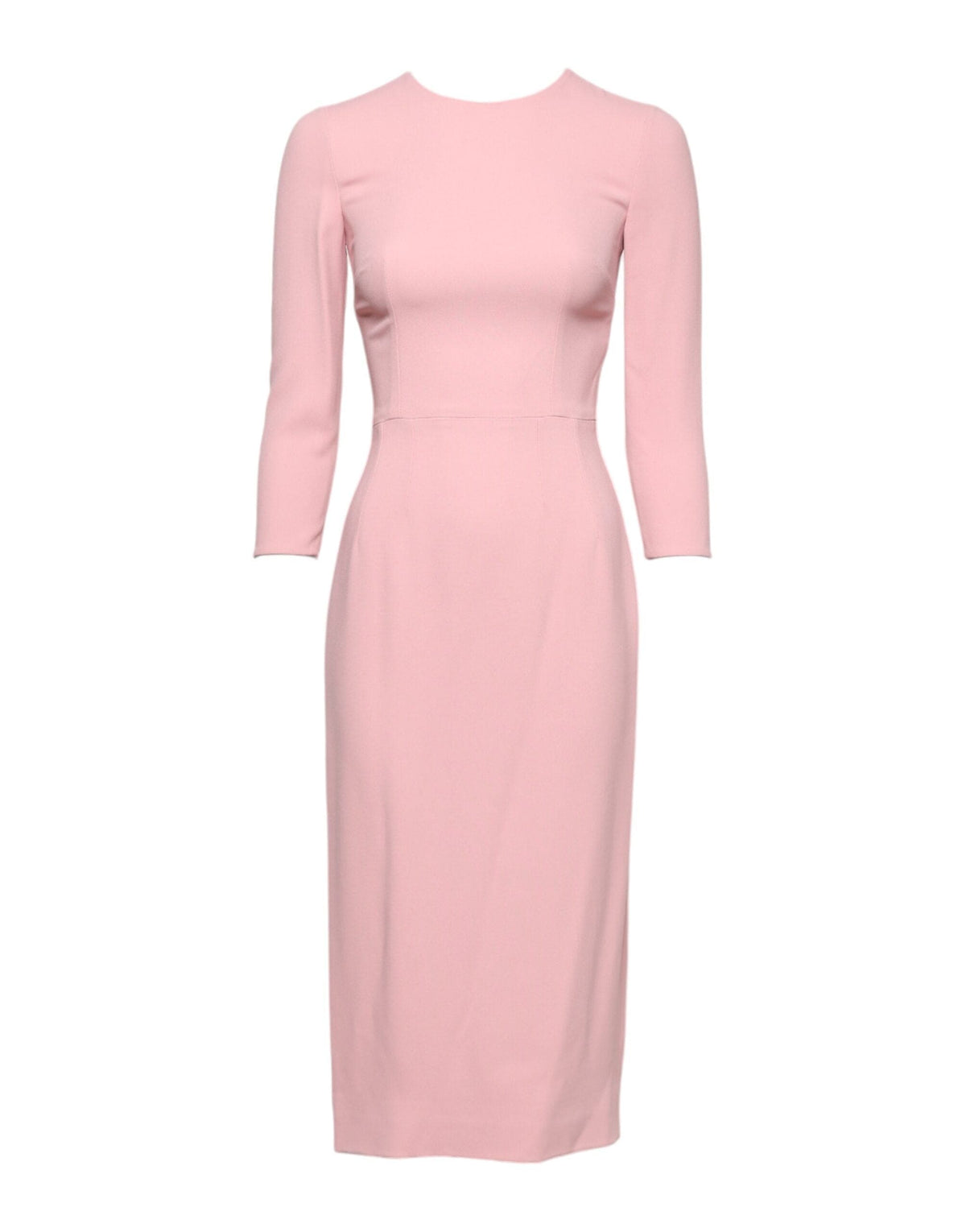 Robe fourreau mi-longue en viscose rose Dolce &amp; Gabbana à manches 3/4