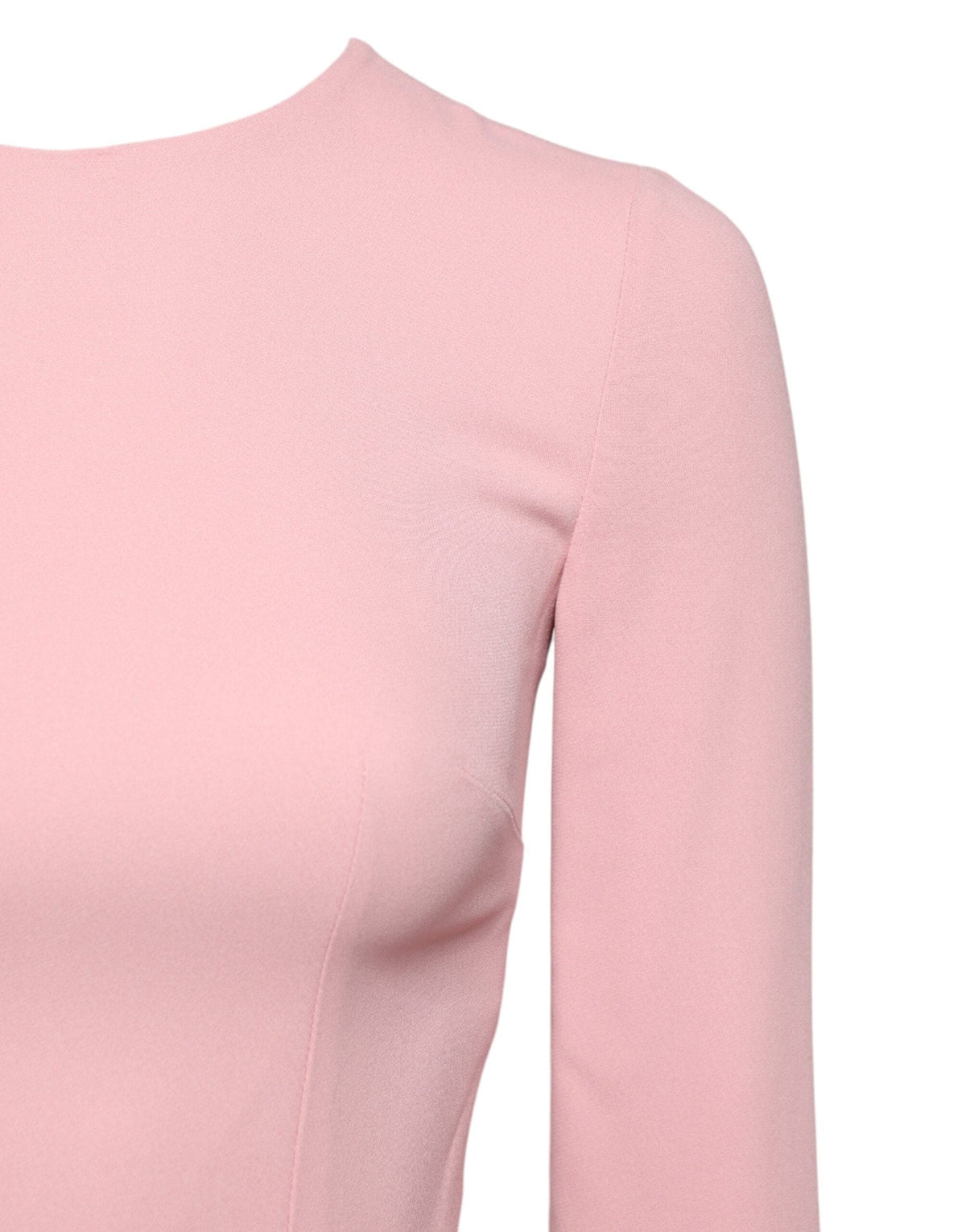 Robe fourreau mi-longue en viscose rose Dolce &amp; Gabbana à manches 3/4