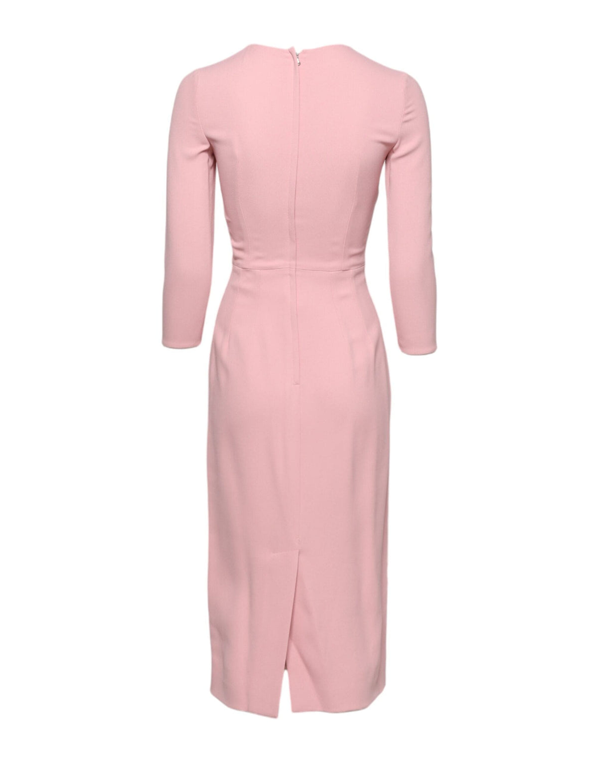 Robe fourreau mi-longue en viscose rose Dolce &amp; Gabbana à manches 3/4
