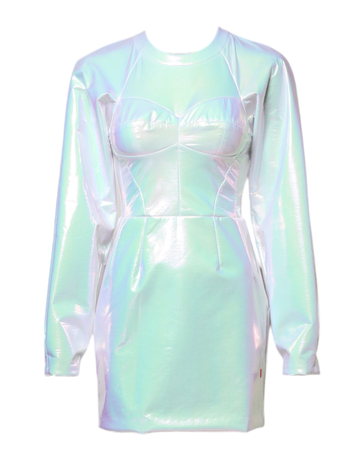 Robe fourreau moulante blanche à manches longues Dolce &amp; Gabbana