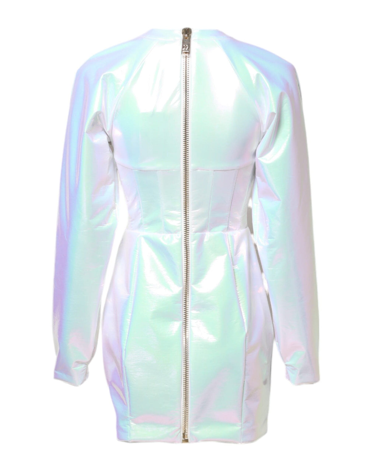 Robe fourreau moulante blanche à manches longues Dolce &amp; Gabbana