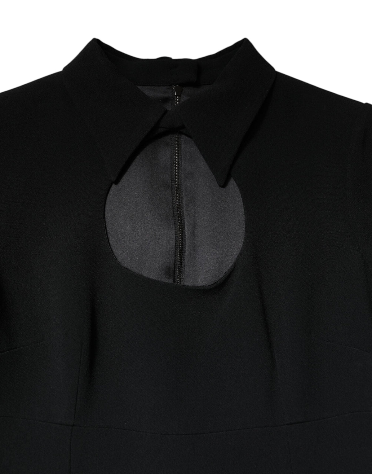 Dolce & Gabbana Black Long Sleeves Bodycon Sheath Midi Dress