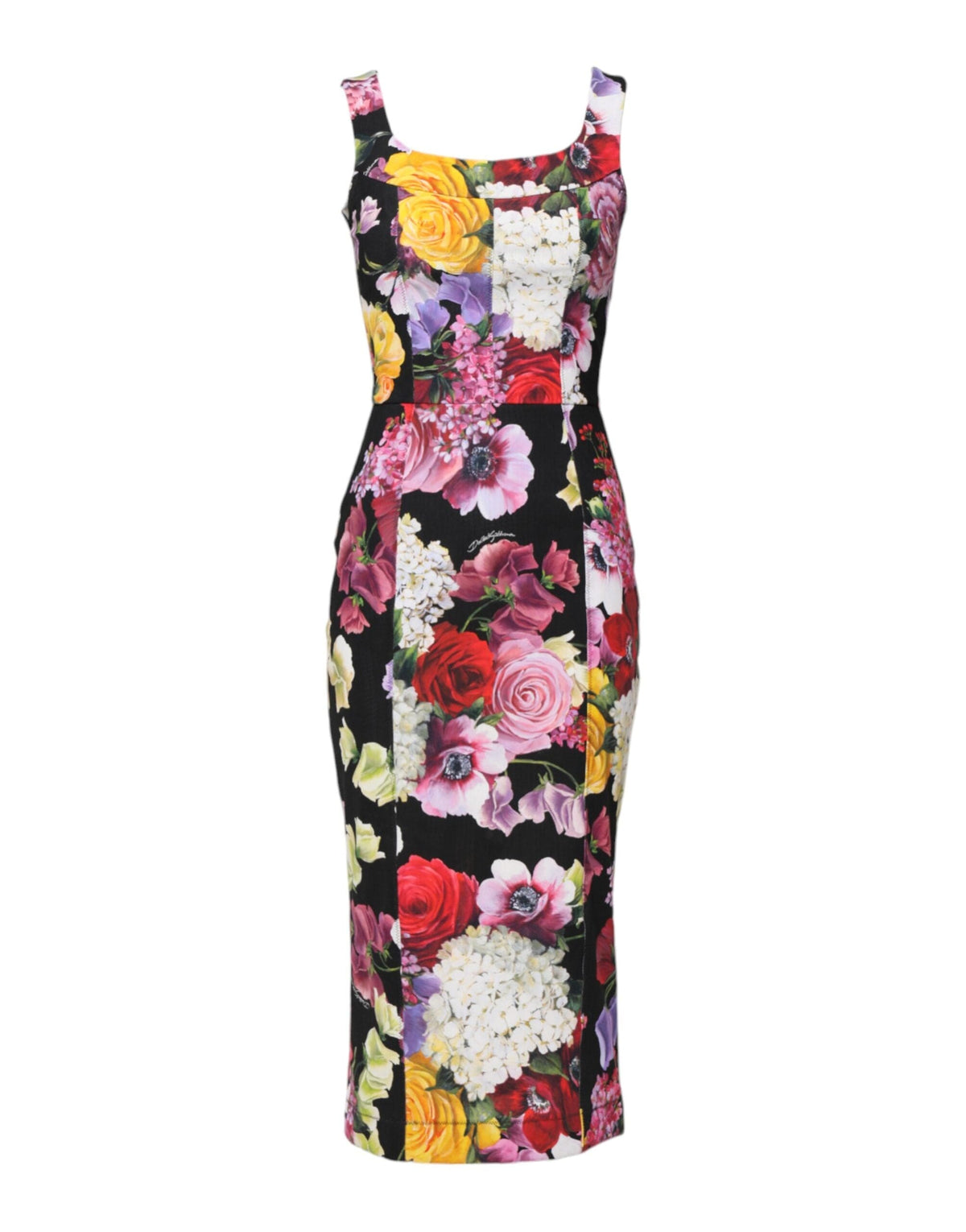 Robe fourreau patchwork multicolore Ortensia de Dolce &amp; Gabbana