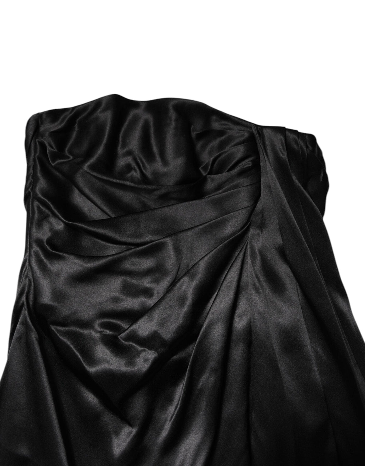 Robe courte fourreau trapèze noire sans bretelles Dolce &amp; Gabbana