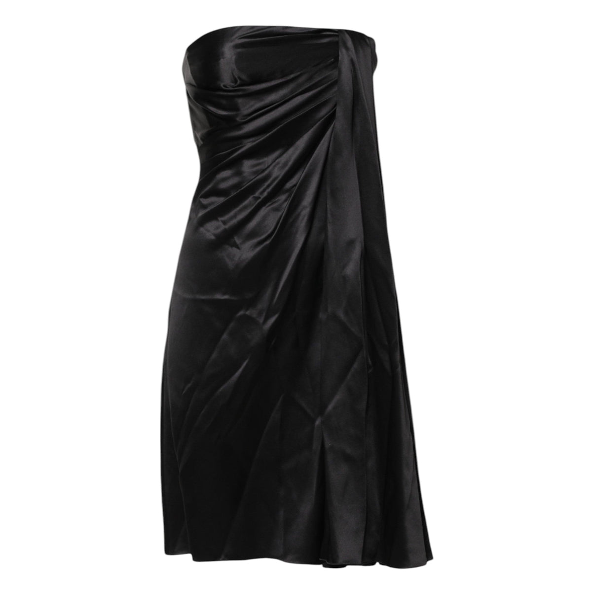 Robe courte fourreau trapèze noire sans bretelles Dolce &amp; Gabbana