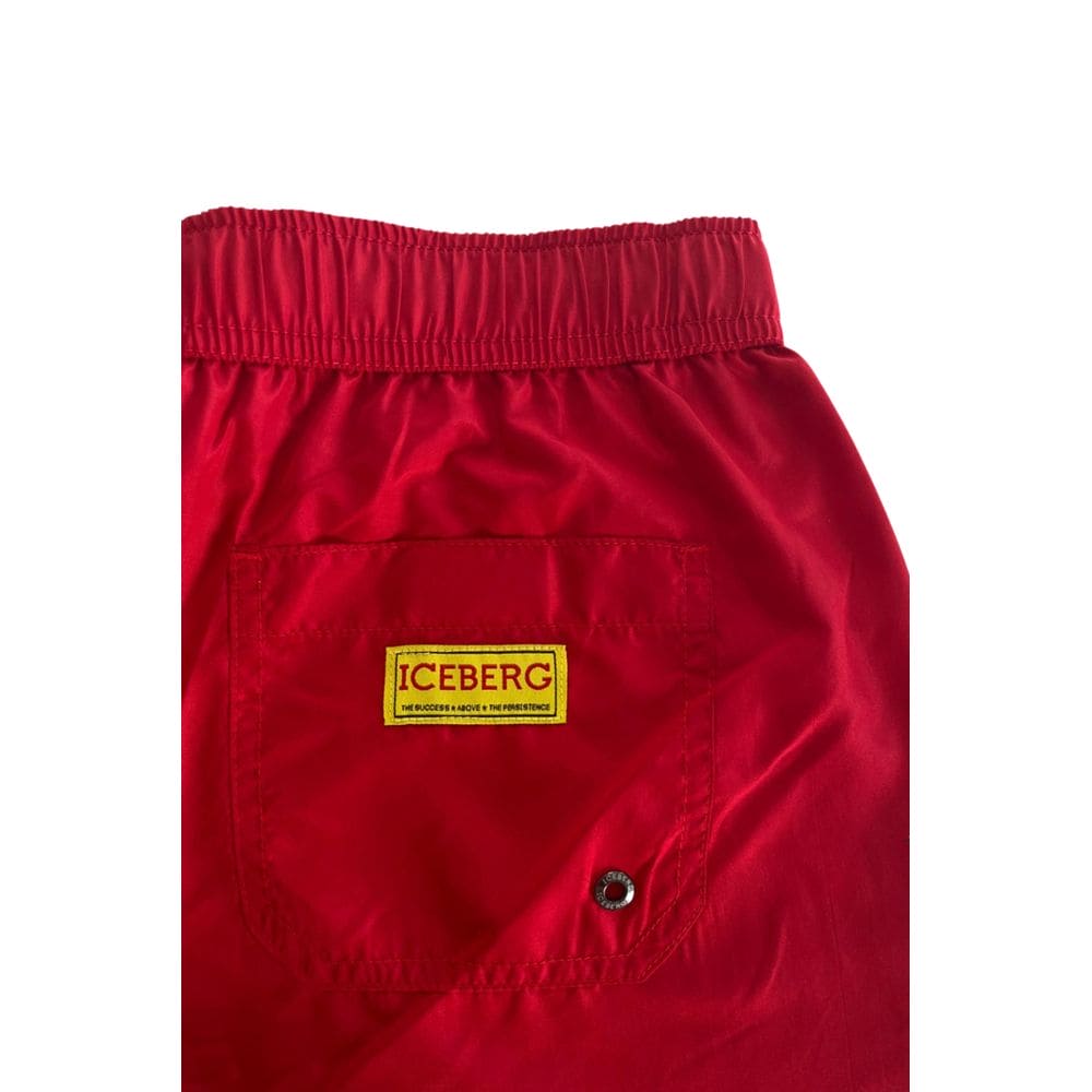Iceberg Red Polyester Men Swim Short