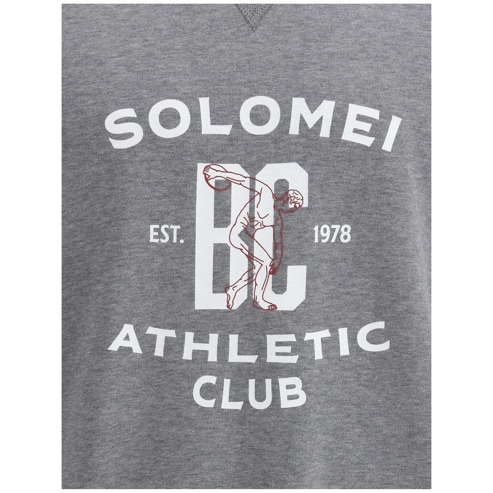 Brunello Cucinelli Gray Cotton Sweatshirt