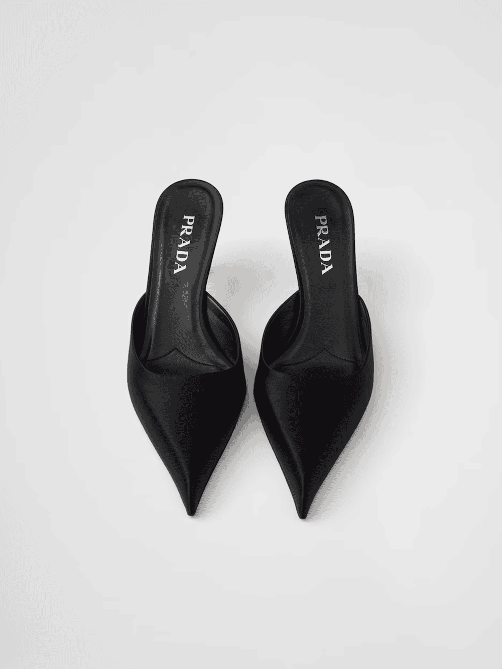 Prada Black Satin Sabot