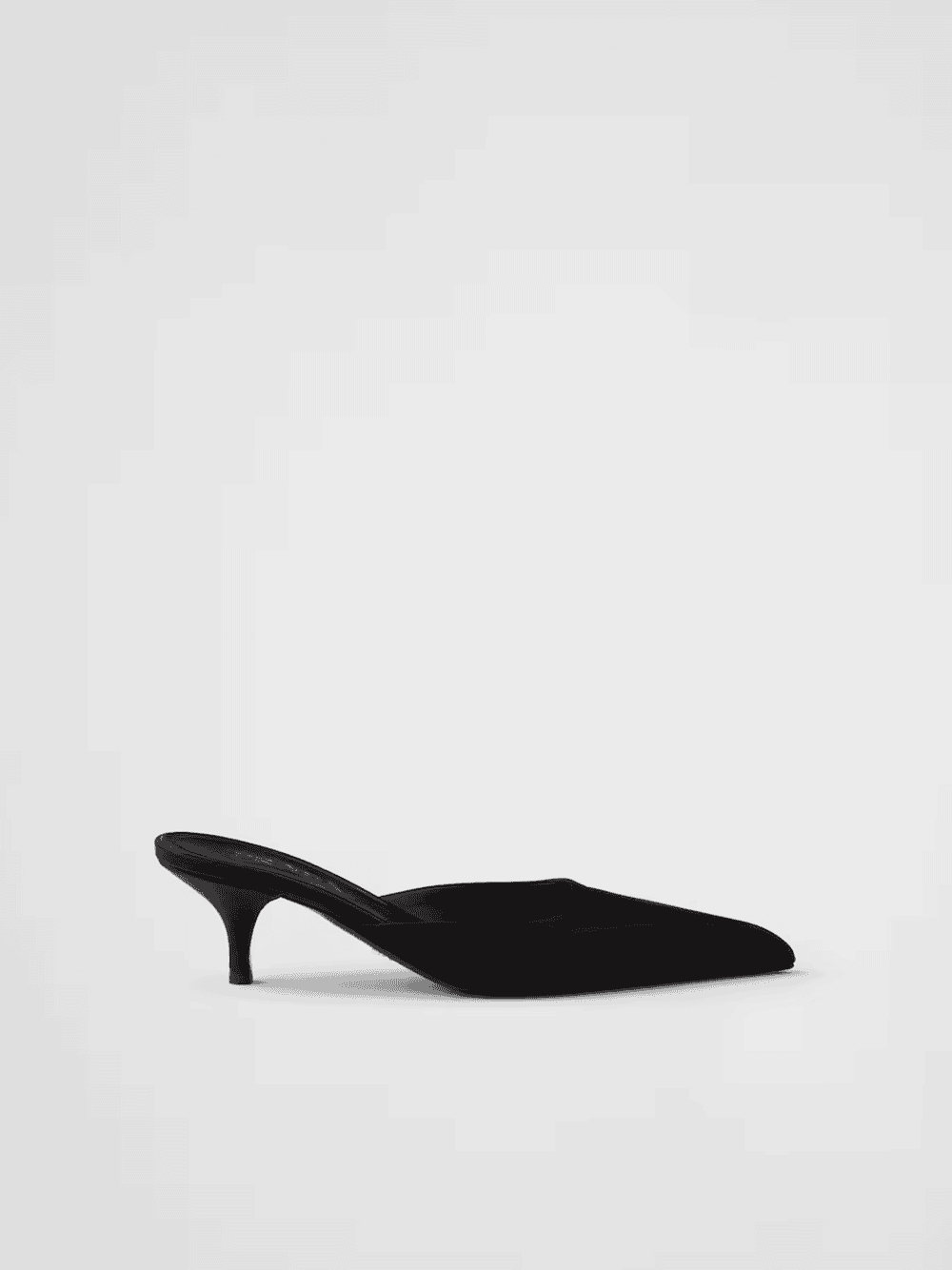 Prada Black Satin Sabot