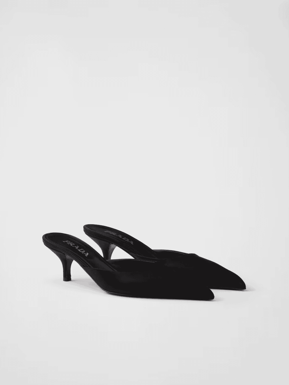 Prada Black Satin Sabot