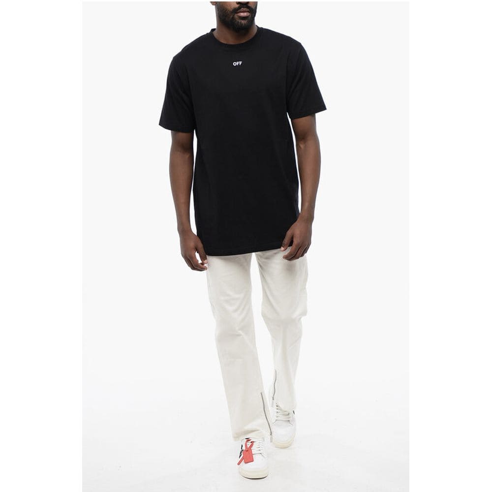 Off-White Black Cotton ARROW Crew-neck T-shirt