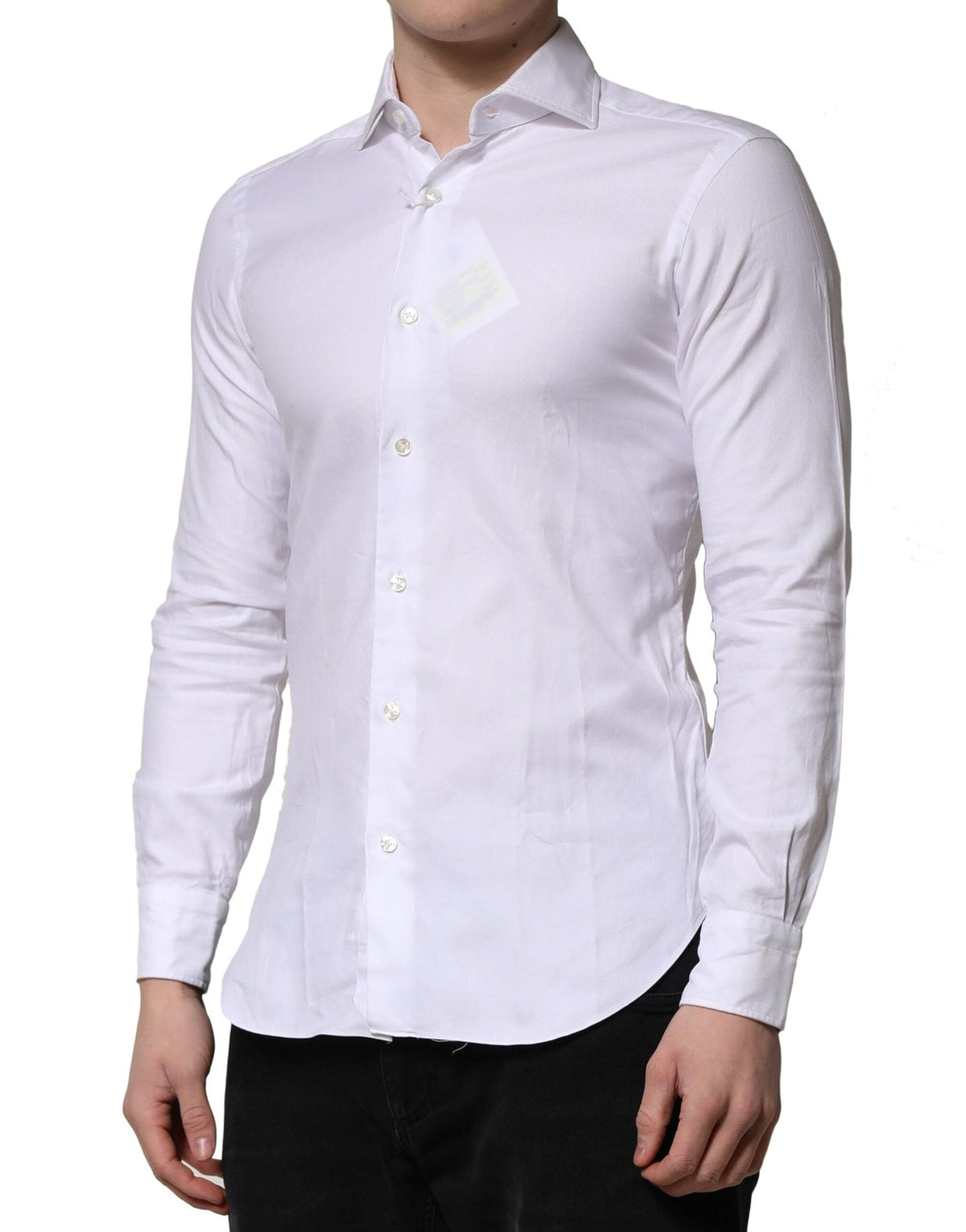 Barba Napoli White Long Sleeves Collared Dress Formal Shirt