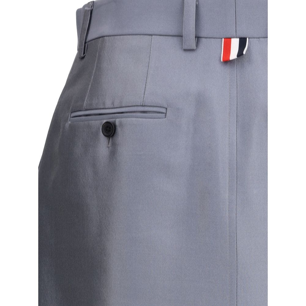 Thom Browne Gray Wool Midi Skirt