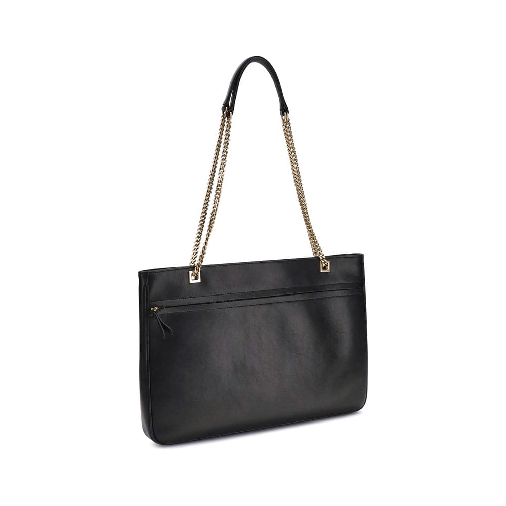 Valentino Garavani Black Calf Leather Bos Taurus Shoulder Bag