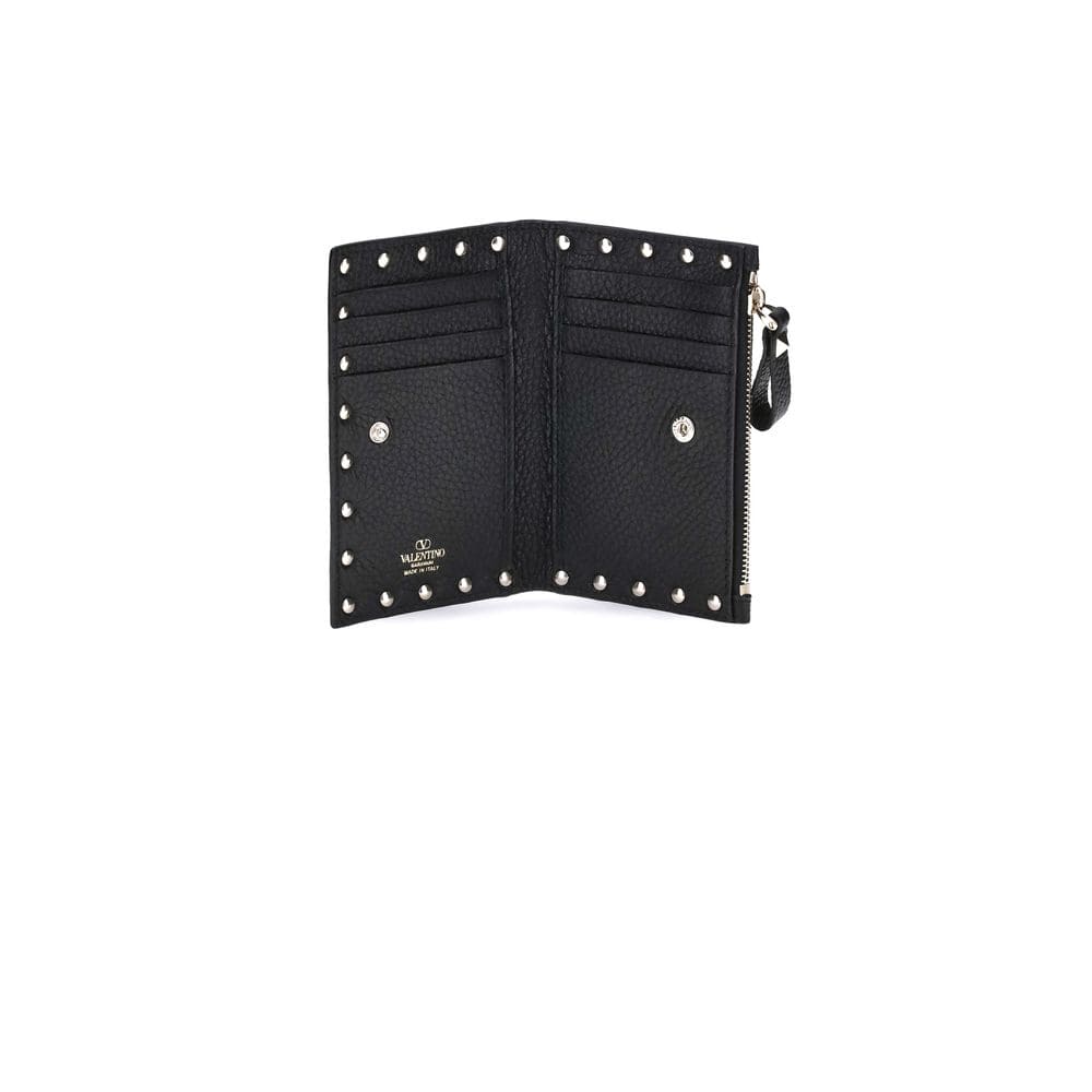 Valentino Garavani Black Calf Leather Bos Taurus Wallet