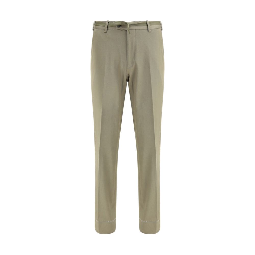 Brioni Green Cotton Chino Pants
