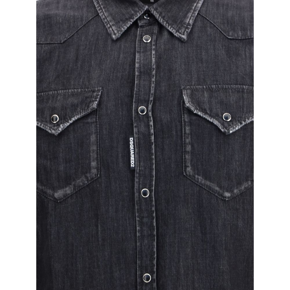Dsquared² Black Denim Shirt