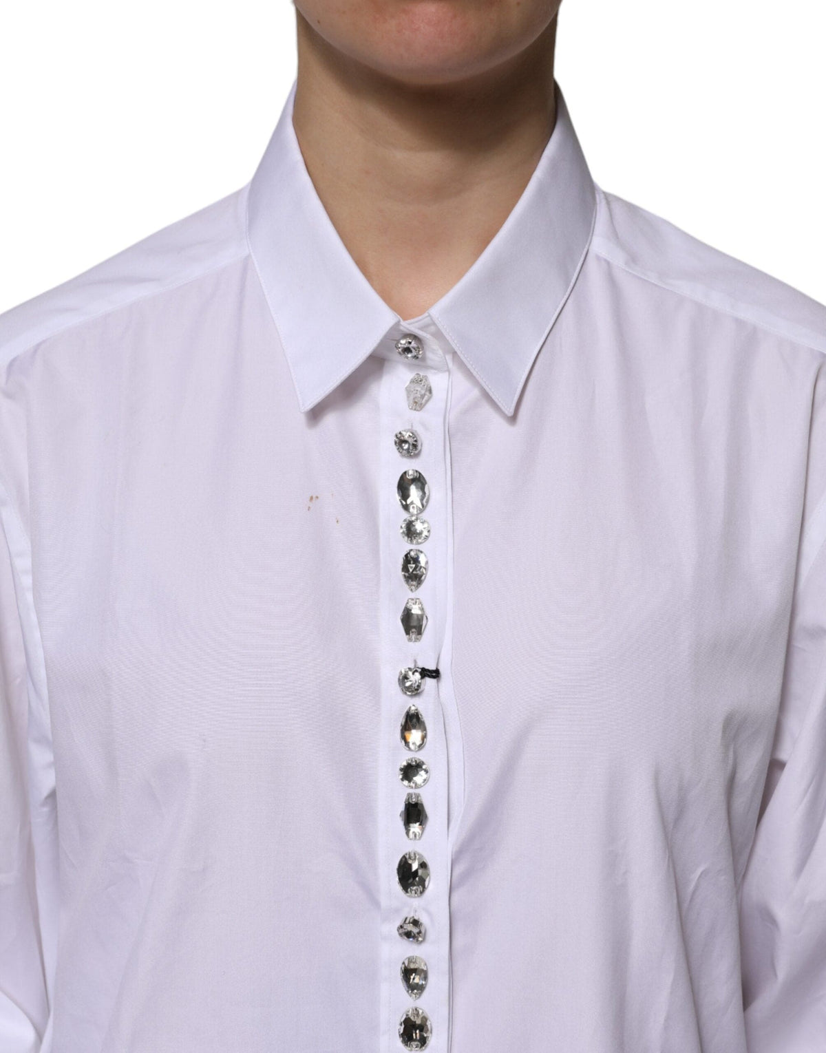 Dolce &amp; Gabbana Haut à manches longues orné de strass blancs