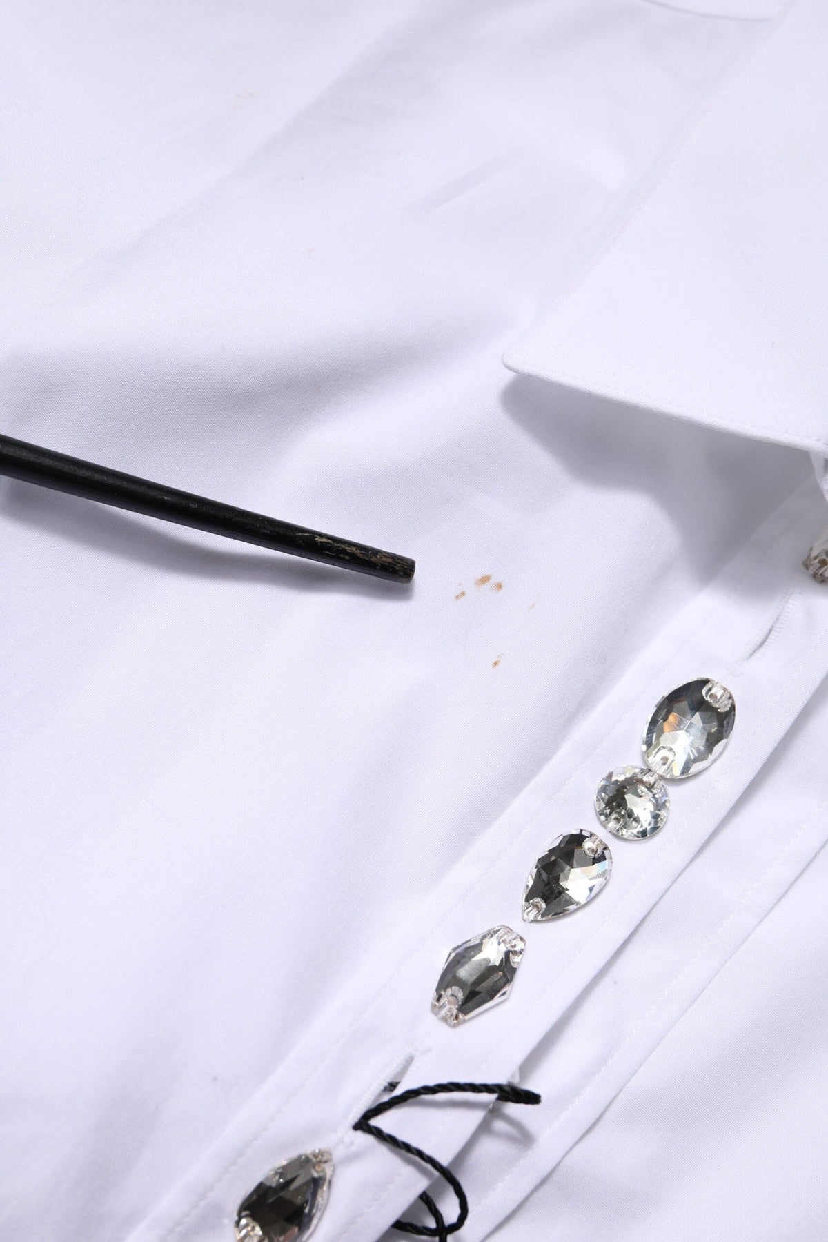 Dolce &amp; Gabbana Haut à manches longues orné de strass blancs