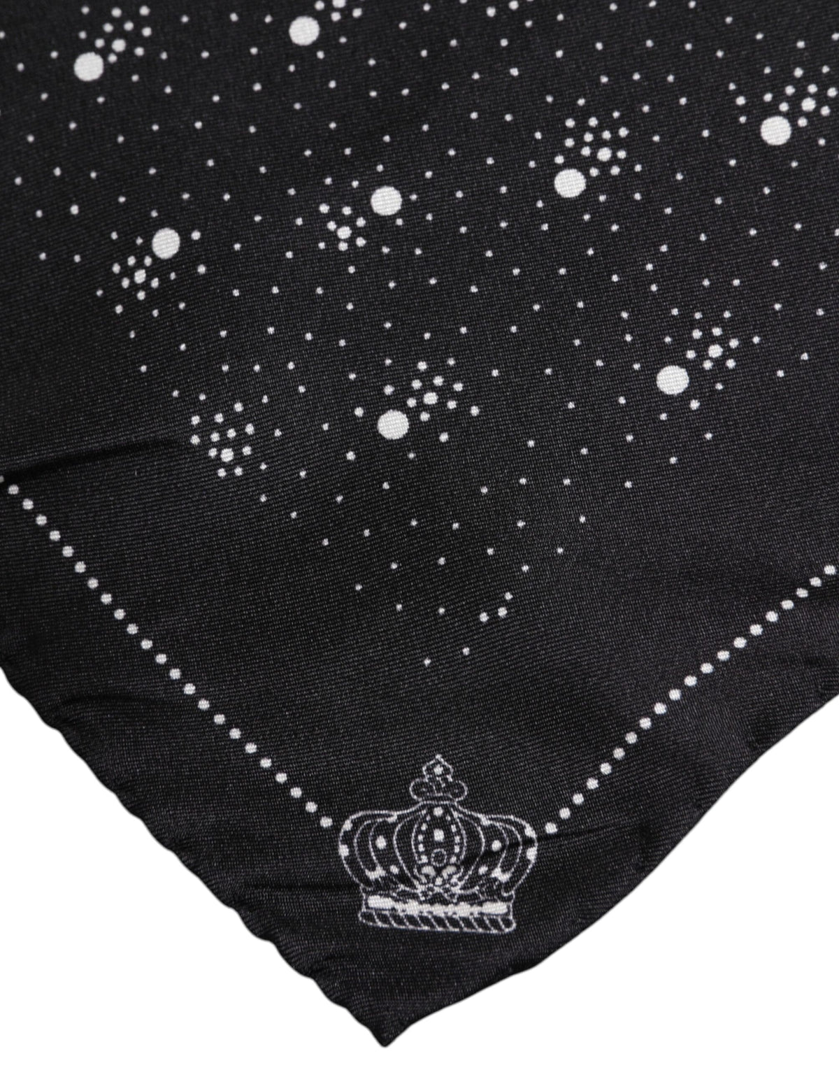 Dolce & Gabbana Black White Printed Square Men Foulard Scarf