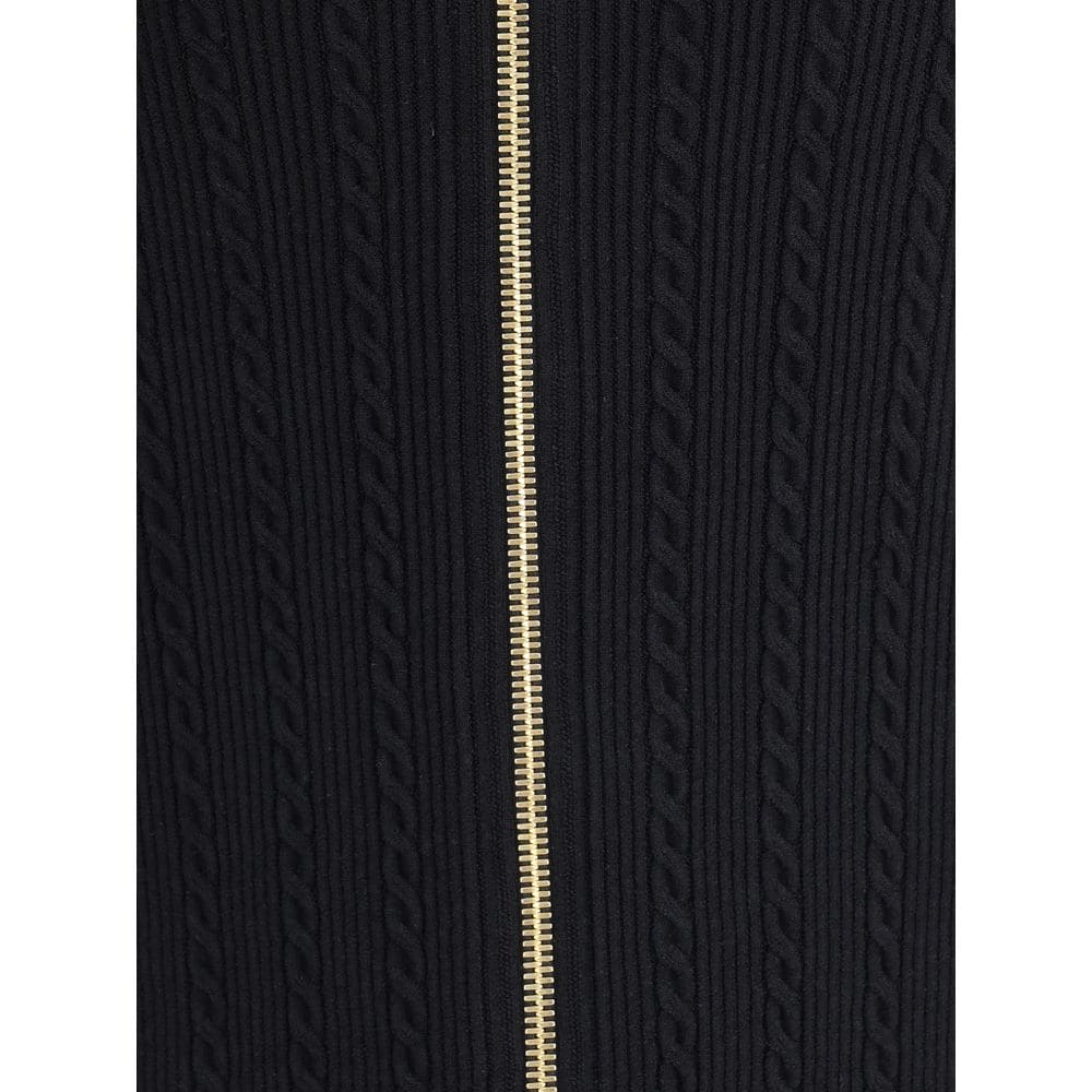 Balmain Gold Viscose Midi Skirt