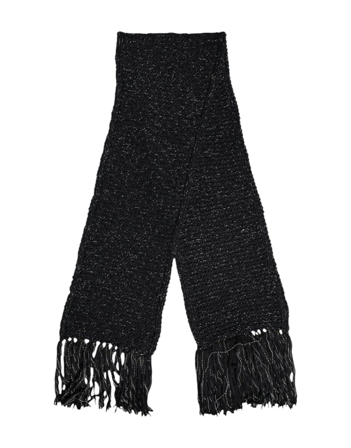 Dolce & Gabbana Black Cashmere Neck Warmer Wrap Shawl Scarf