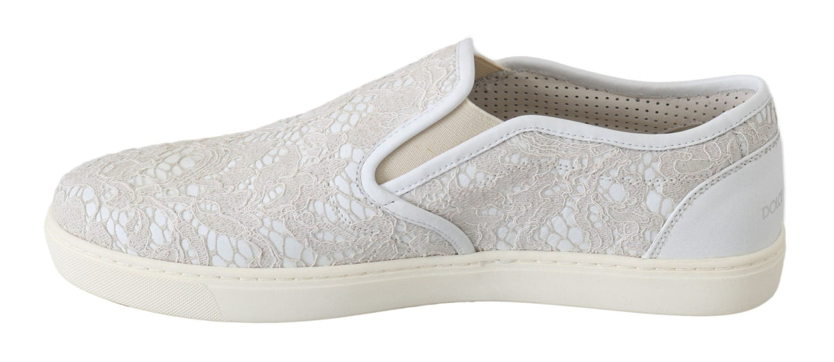 Mocasines elegantes en blanco roto de Dolce &amp; Gabbana para mujer